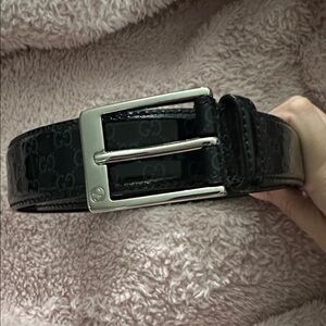 Men’s Black and Blue Patent Gucci belt size 110